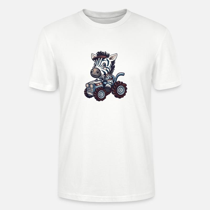 Zebra Traktor Farmer - Stanley/Stella Unisex Bio-T-Shirt CRAFTER - Weiß