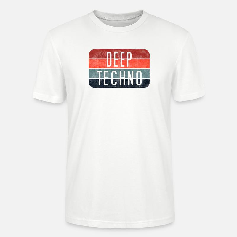 Deep Techno Gradient Stripes - Stanley/Stella CRAFTER Unisex Organic T-Shirt - white