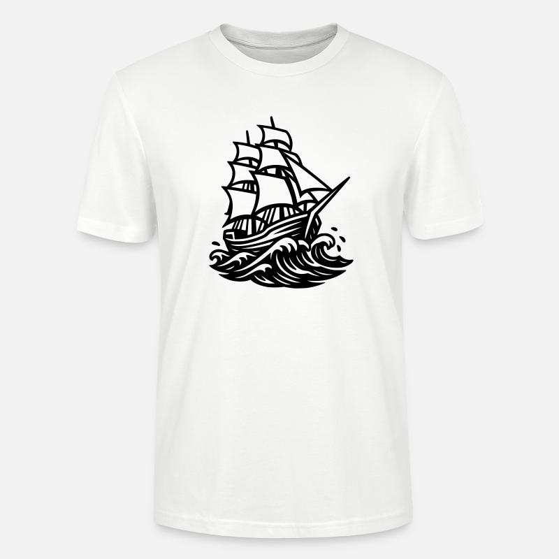 Segelschiff - Stanley/Stella Unisex Bio-T-Shirt CRAFTER - Weiß