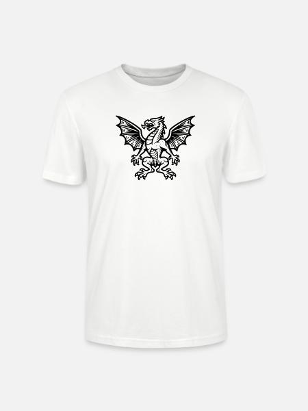 mittelalter-wappen-drache-heraldik-symbol_2 - Stanley/Stella Unisex Bio-T-Shirt CRAFTER - Weiß