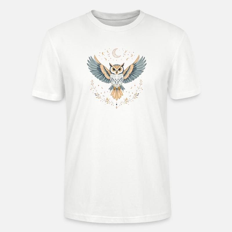 Boho Eule - Stanley/Stella Unisex Bio-T-Shirt CRAFTER - Weiß