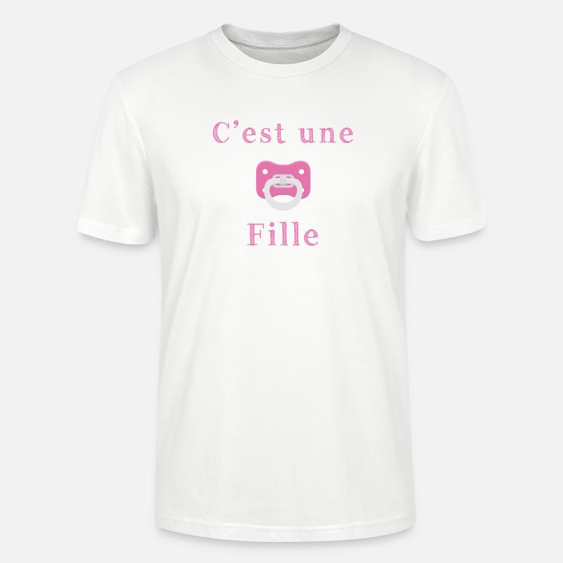 Geburt - es ist ein Mädchen - Stanley/Stella Unisex Bio-T-Shirt CRAFTER - Weiß