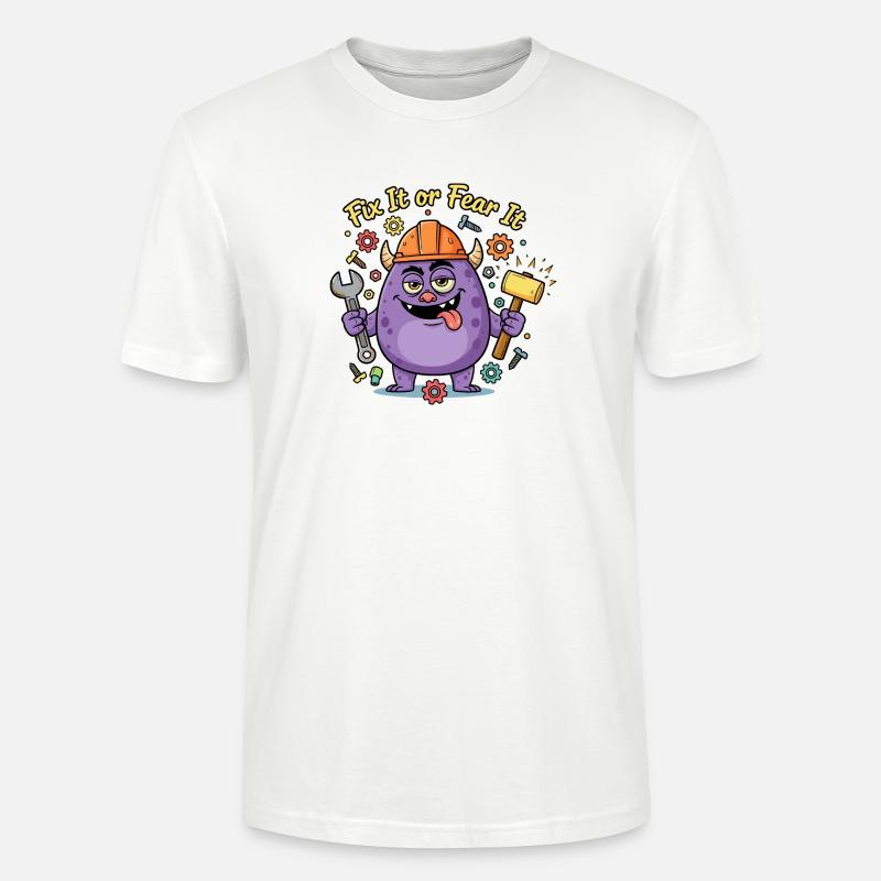 Réparez-le ou craignez-le Construire un monstre - T-shirt bio CRAFTER Stanley Stella Unisexe - blanc