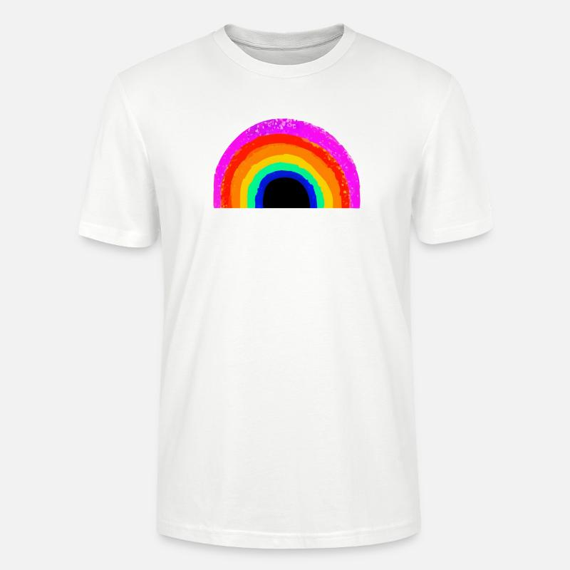 Lebendiger Regenbogenbogen - Stanley/Stella Unisex Bio-T-Shirt CRAFTER - Weiß