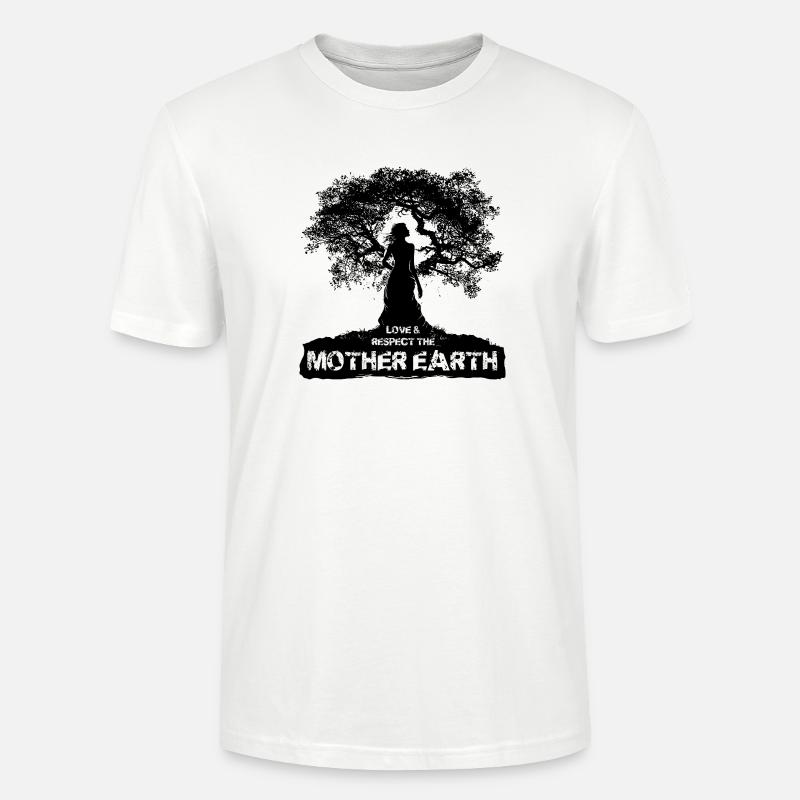 Mutter Erde - Schwarzes Design - Stanley/Stella Unisex Bio-T-Shirt CRAFTER - Weiß