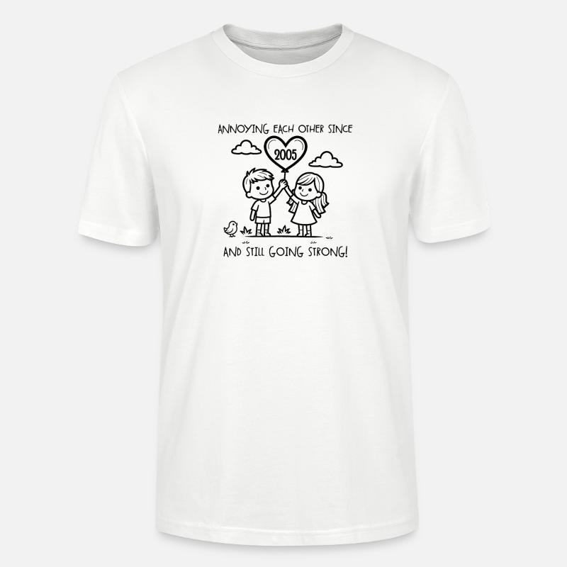 Einander nerven seit 2005 Jubiläum - Stanley/Stella Unisex Bio-T-Shirt CRAFTER - Weiß