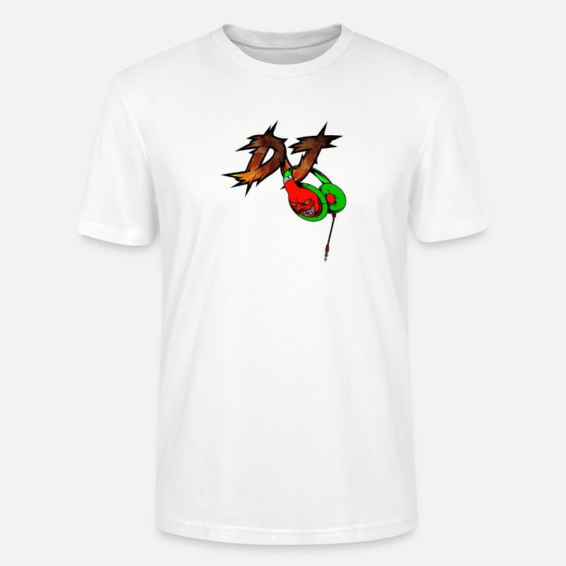 Neon Devil mit Kopfhörer DJ - Stanley/Stella Unisex Bio-T-Shirt CRAFTER - Weiß