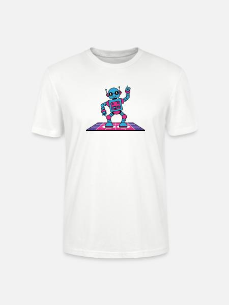 Funky Circuits Robots - Stanley/Stella CRAFTER Unisex Organic T-Shirt - white