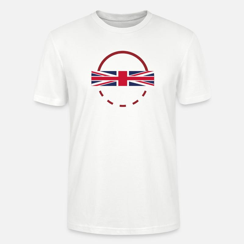 Union Jack Arc Print Abzeichen - Stanley/Stella Unisex Bio-T-Shirt CRAFTER - Weiß