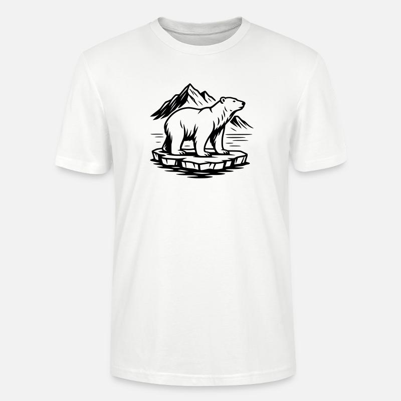 ours blanc - T-shirt bio CRAFTER Stanley Stella Unisexe - blanc