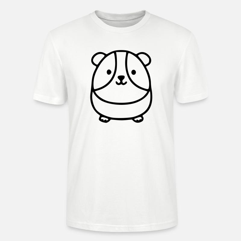 Mignon cochon d’Inde rond | Kawaii - T-shirt bio CRAFTER Stanley Stella Unisexe - blanc