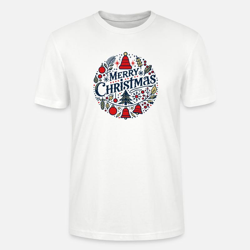 Frohe Weihnachten 3 - Stanley/Stella Unisex Bio-T-Shirt CRAFTER - Weiß
