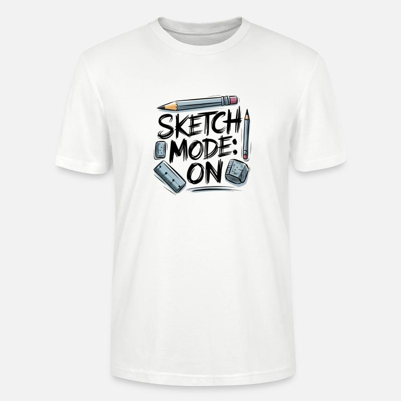 Sketch Mode: ON – Creative Mode Active - Stanley/Stella CRAFTER Unisex Organic T-Shirt - white