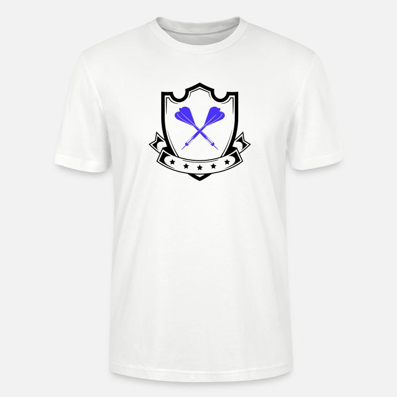 Conception de fléchettes Croix Bleue - T-shirt bio CRAFTER Stanley Stella Unisexe - blanc