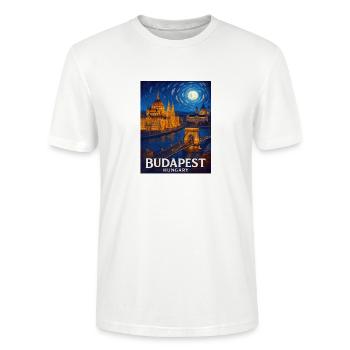 Budapest Ungarn - Stanley/Stella Unisex Bio-T-Shirt CRAFTER - Weiß - Vorne - Alina (178cm) & Michal (187cm)