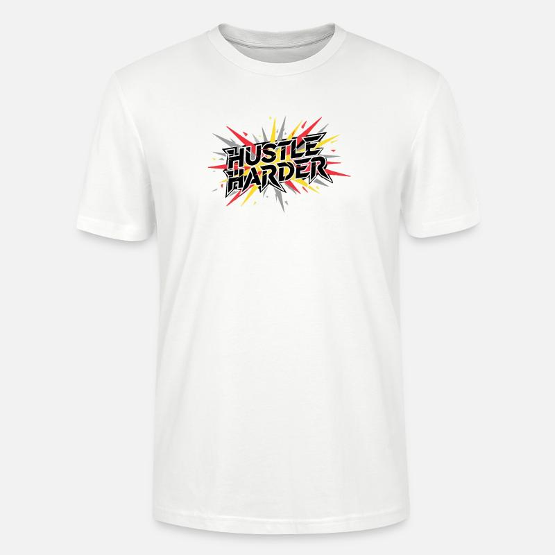 Hustle Harder Graffiti Pulse - Stanley/Stella Unisex Bio-T-Shirt CRAFTER - Weiß