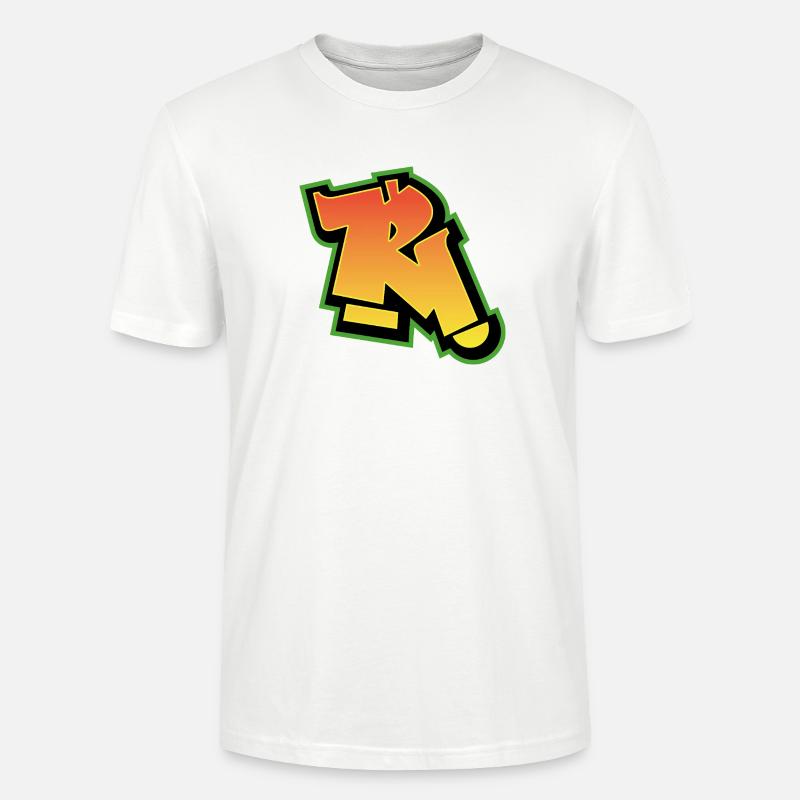 Graffiti-Schrift Wildstyle 01 Buchstabe 'R' - Stanley/Stella Unisex Bio-T-Shirt CRAFTER - Weiß