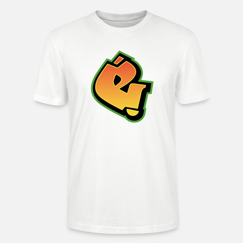 Graffiti-Schrift Wildstyle 01 Buchstabe 'e' - Stanley/Stella Unisex Bio-T-Shirt CRAFTER - Weiß