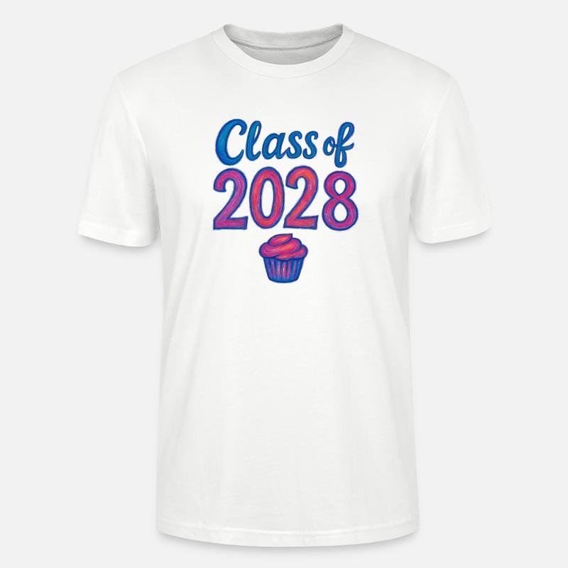 Cupcake-Gradient der Klasse 2028 - Stanley/Stella Unisex Bio-T-Shirt CRAFTER - Weiß