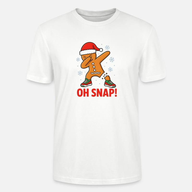 Dabbing Lebkuchenmann Oh Snap! Xmas Design - Stanley/Stella Unisex Bio-T-Shirt CRAFTER - Weiß