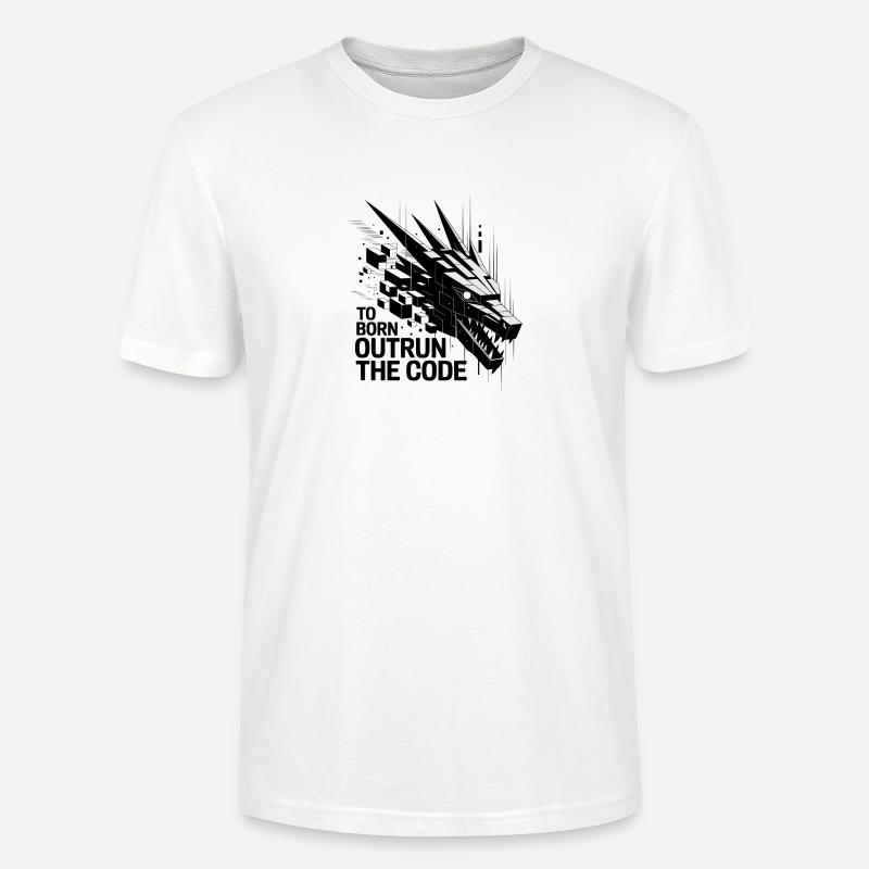 Geometrischer Drachen-Outrun-Code - Stanley/Stella Unisex Bio-T-Shirt CRAFTER - Weiß