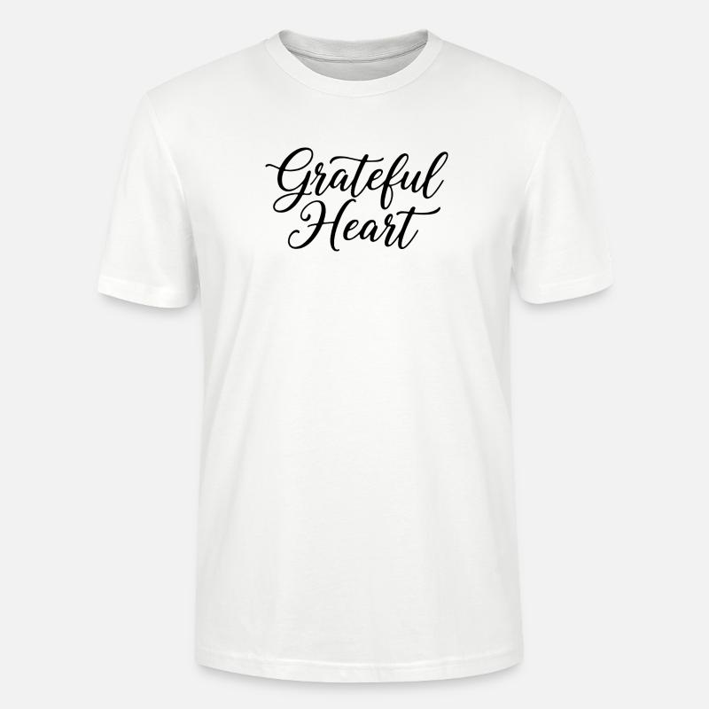Grateful Heart Script - T-shirt bio CRAFTER Stanley Stella Unisexe - blanc