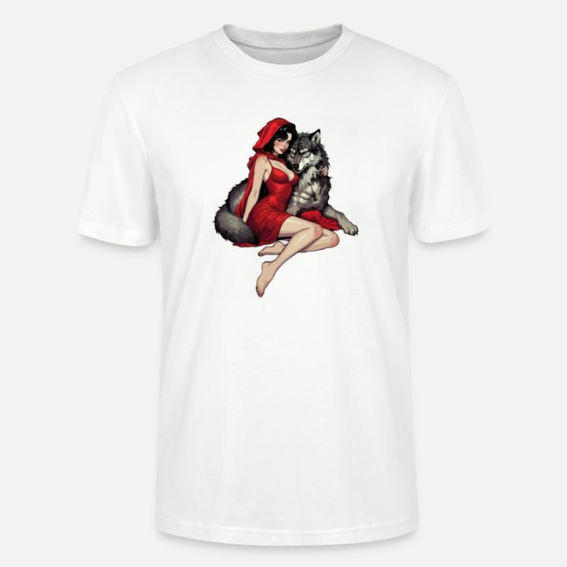 Rotkäppchen mit dem bösen Wolf - Stanley/Stella Unisex Bio-T-Shirt CRAFTER - Weiß