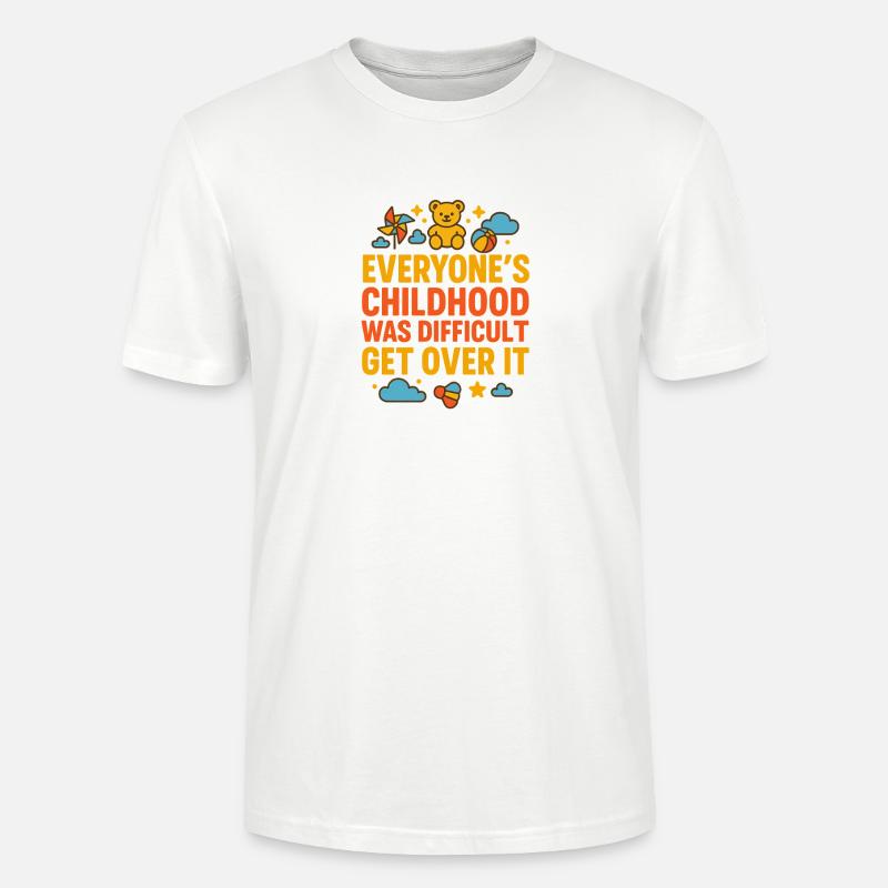 Message de lutte d’enfance Over ItBold - T-shirt bio CRAFTER Stanley Stella Unisexe - blanc