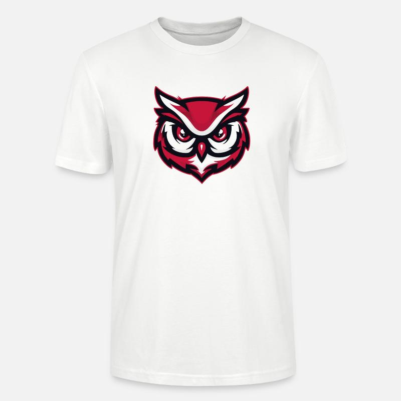 Maskottchen Eule Red White - Stanley/Stella Unisex Bio-T-Shirt CRAFTER - Weiß