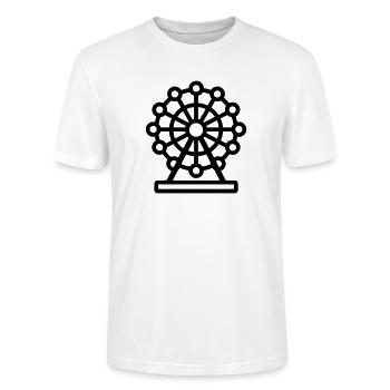 grande roue - T-shirt bio CRAFTER Stanley Stella Unisexe - blanc - Devant - Alina (178cm) & Michal (187cm)