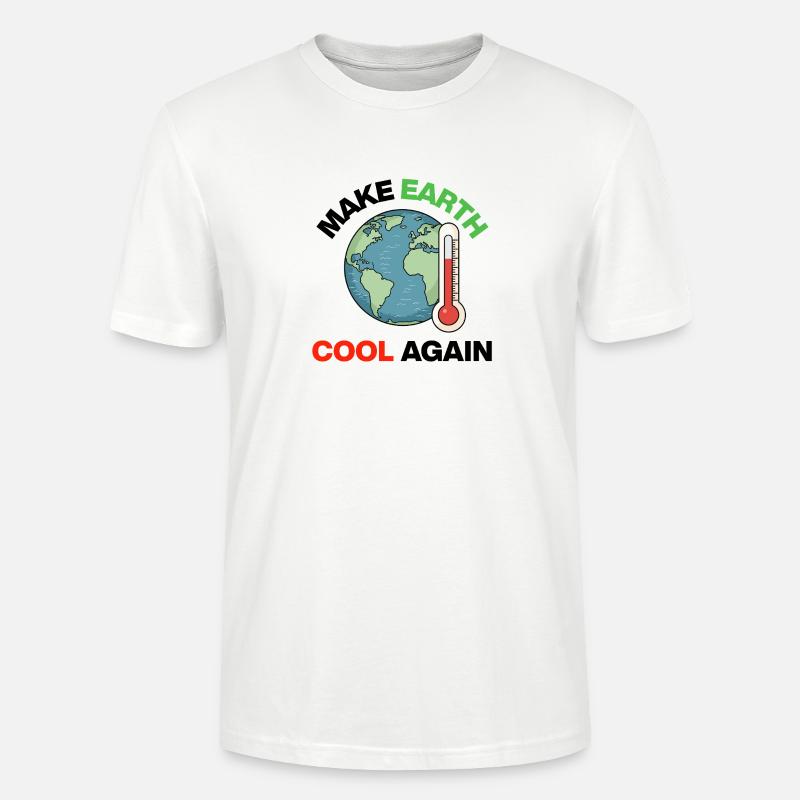 Make Earth Cool Again – Act Now - Stanley/Stella Unisex Bio-T-Shirt CRAFTER - Weiß