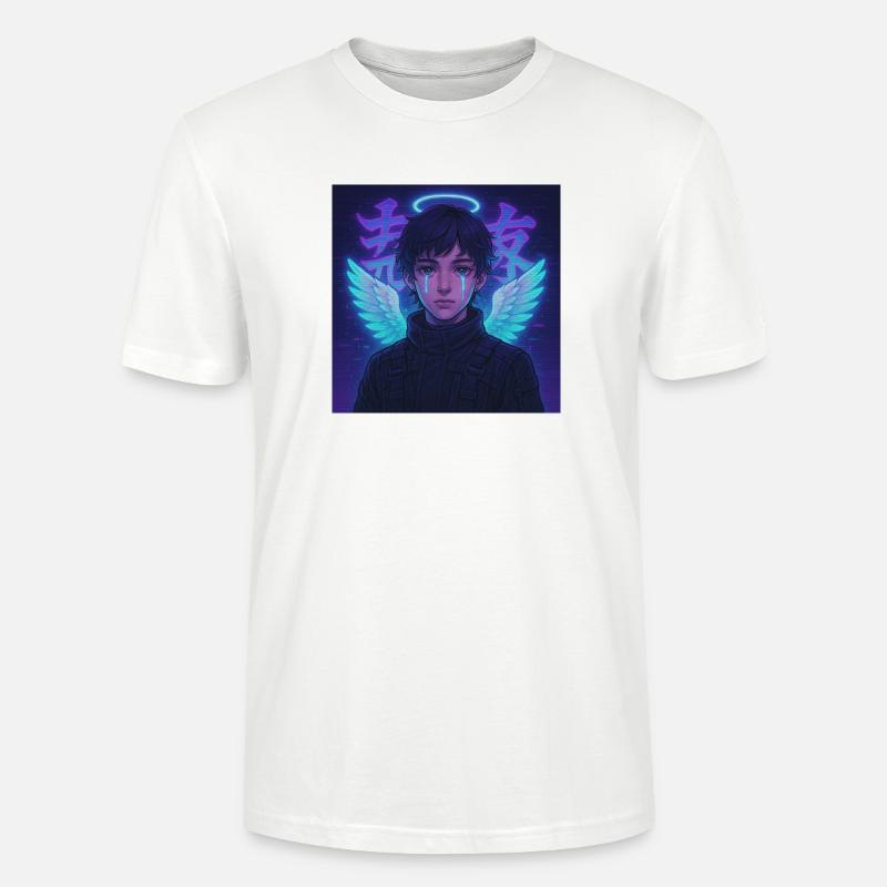 Cyberpunk Angel E-Boy Y2K Synthwave Art - Stanley/Stella Unisex Bio-T-Shirt CRAFTER - Weiß