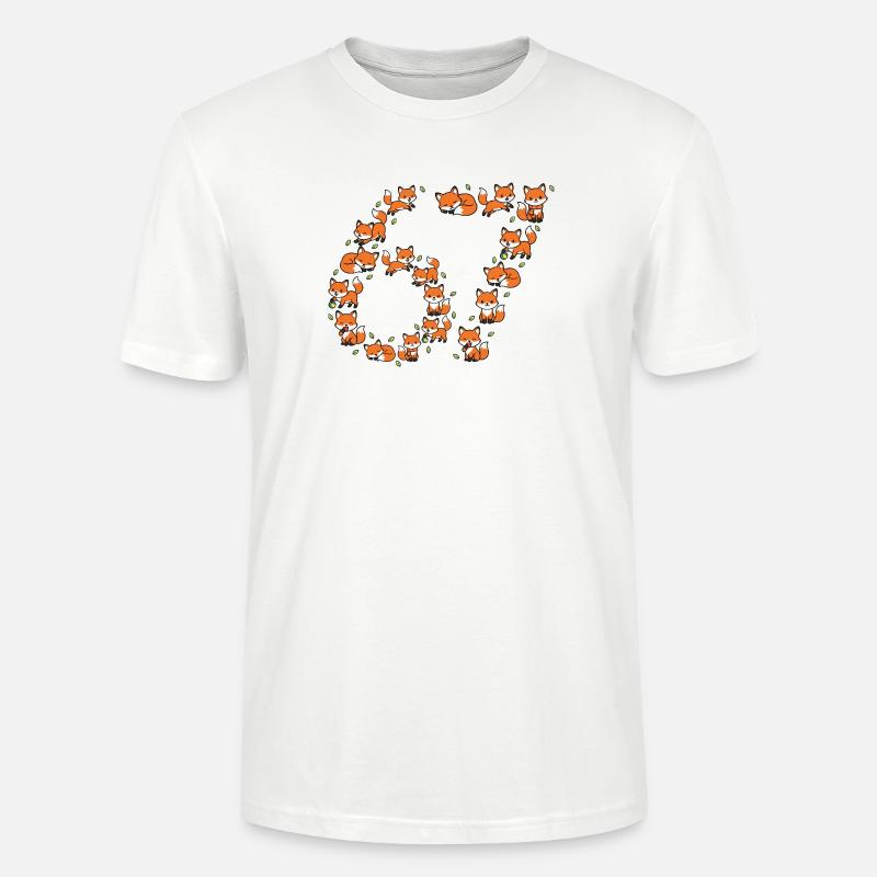 Fox Ring Pattern 67 Meme - Stanley/Stella CRAFTER Unisex Organic T-Shirt - white