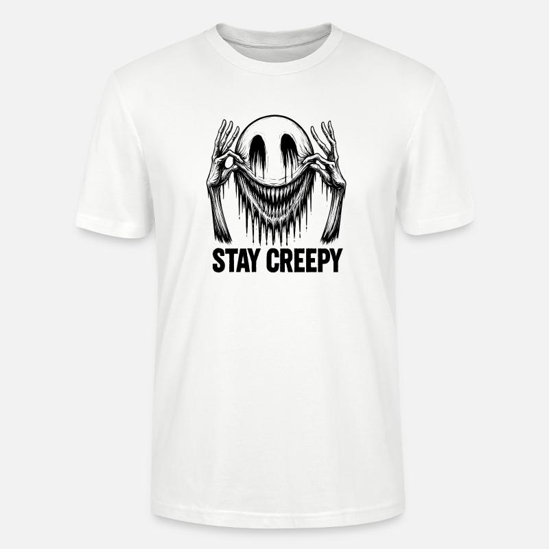 Schmelzendes Lächeln – Dunkle Comic-Horror-Kunst - Stanley/Stella Unisex Bio-T-Shirt CRAFTER - Weiß