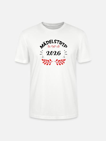 Mädelstrip 2026 Girls Trip Mädelstour Mädlstrip - Stanley/Stella Unisex Bio-T-Shirt CRAFTER - Weiß