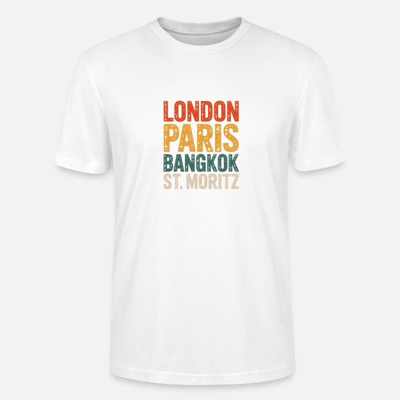 St. Moritz Schweizer Graubünden - Stanley/Stella Unisex Bio-T-Shirt CRAFTER - Weiß