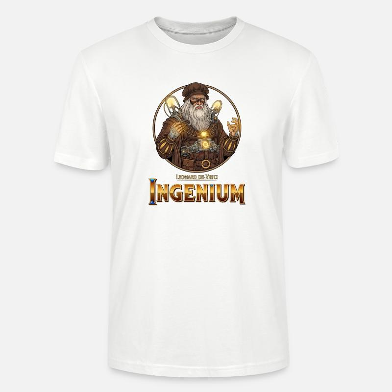 Ingenium Léonardo: Sorcier Steampunk - T-shirt bio CRAFTER Stanley Stella Unisexe - blanc