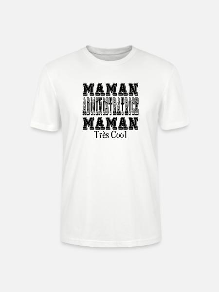 Mama Administratorin Sehr coole Mama - Stanley/Stella Unisex Bio-T-Shirt CRAFTER - Weiß