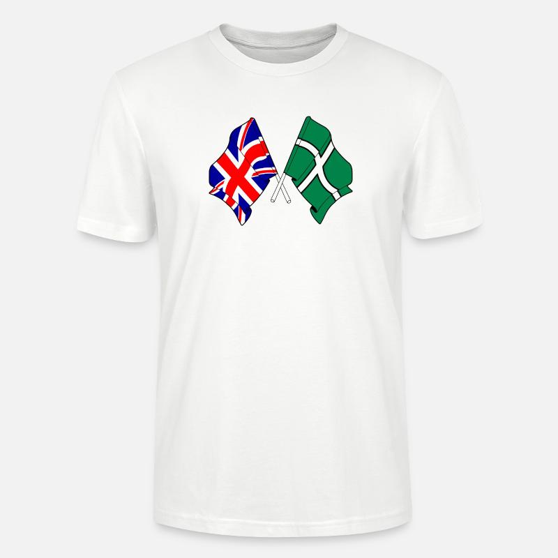 Devon & Great Britain Cross - Stanley/Stella Unisex Bio-T-Shirt CRAFTER - Weiß