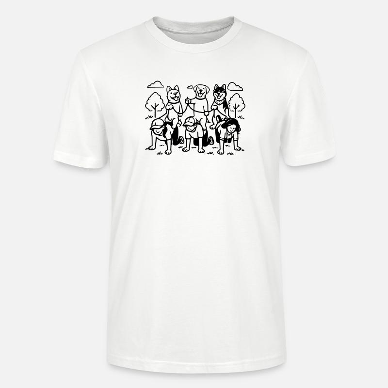 Gassi Gehen Dog Edition dog rules - Stanley/Stella Unisex Bio-T-Shirt CRAFTER - Weiß