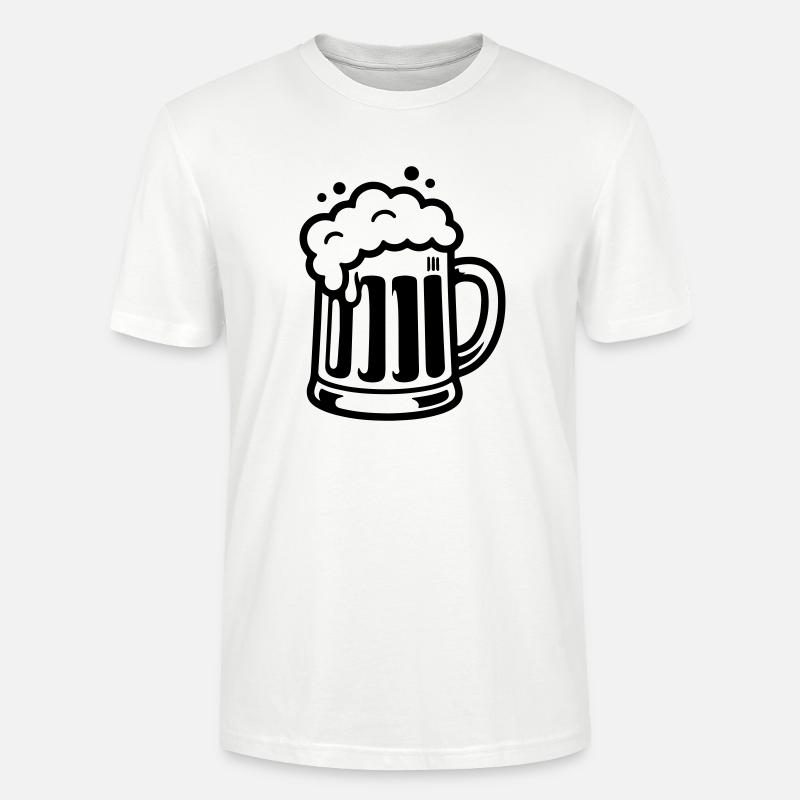 Bierkrug Comic Bier - Stanley/Stella Unisex Bio-T-Shirt CRAFTER - Weiß