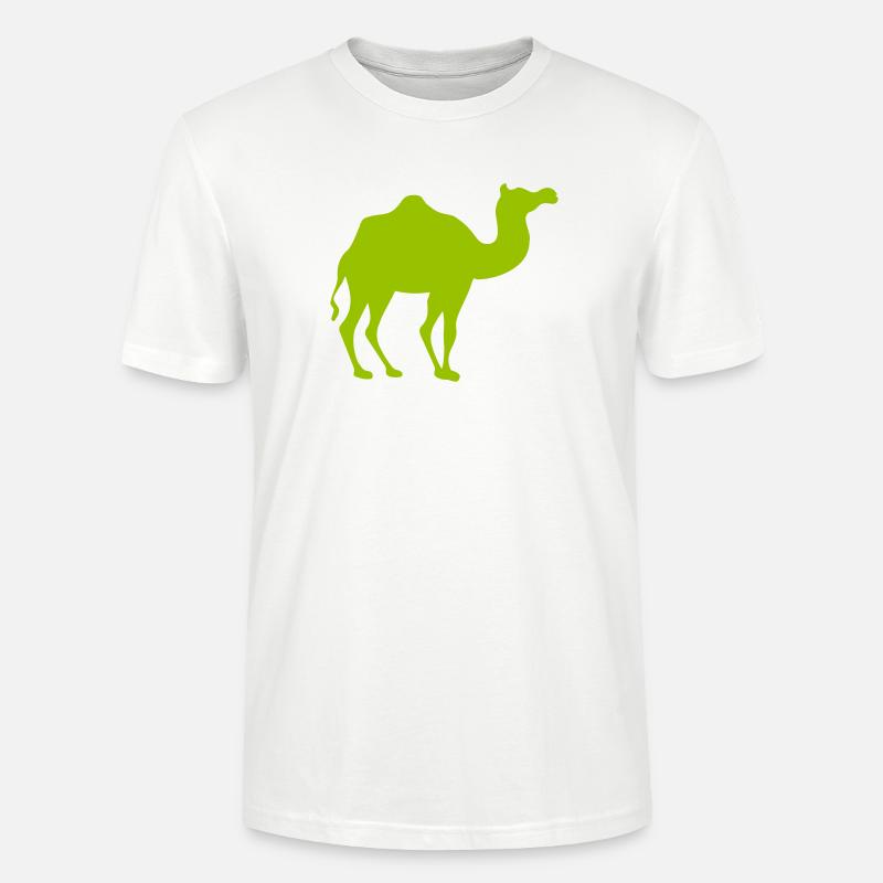 Leuchtendes Kamel Silhouette - Stanley/Stella Unisex Bio-T-Shirt CRAFTER - Weiß