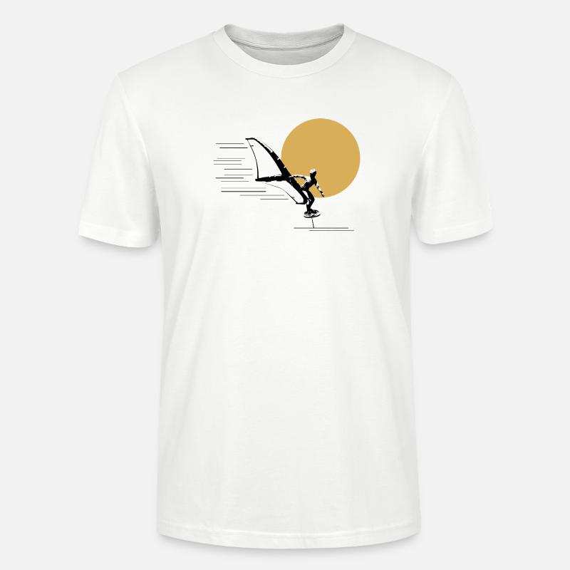 Wingfoiler devant le soleil - T-shirt bio CRAFTER Stanley Stella Unisexe - blanc