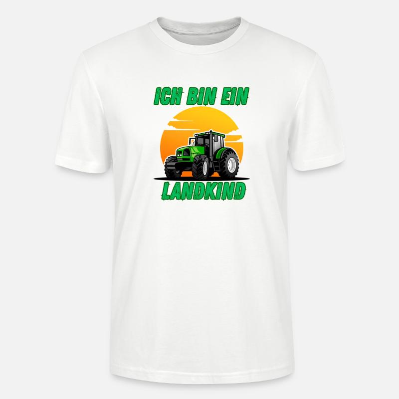 Traktor - Ich bin ein Landkind - Stanley/Stella Unisex Bio-T-Shirt CRAFTER - Weiß