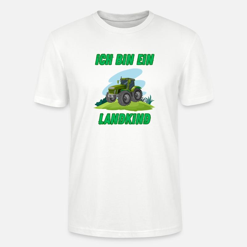 Traktor - Ich bin ein Landkind - Stanley/Stella Unisex Bio-T-Shirt CRAFTER - Weiß