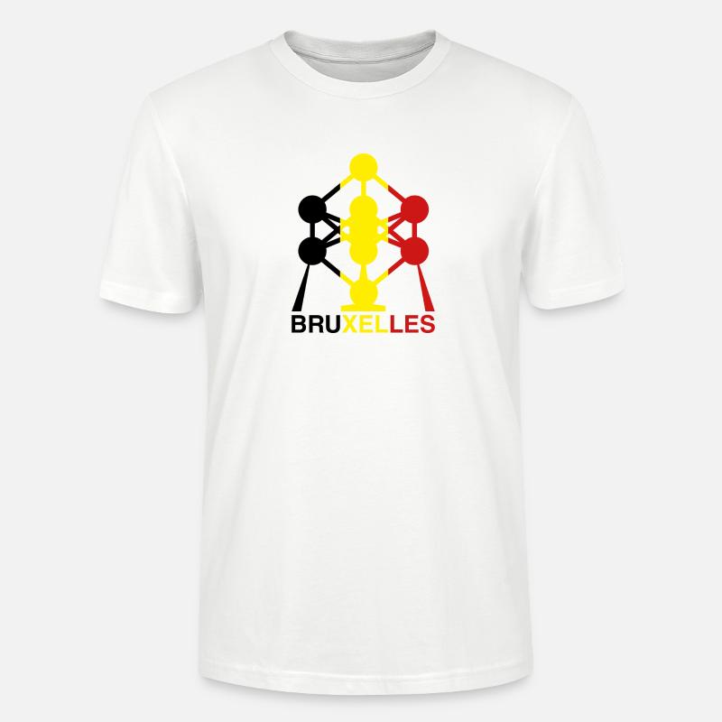 Atomium Brussels – Ikone der belgischen Flagge - Stanley/Stella Unisex Bio-T-Shirt CRAFTER - Weiß