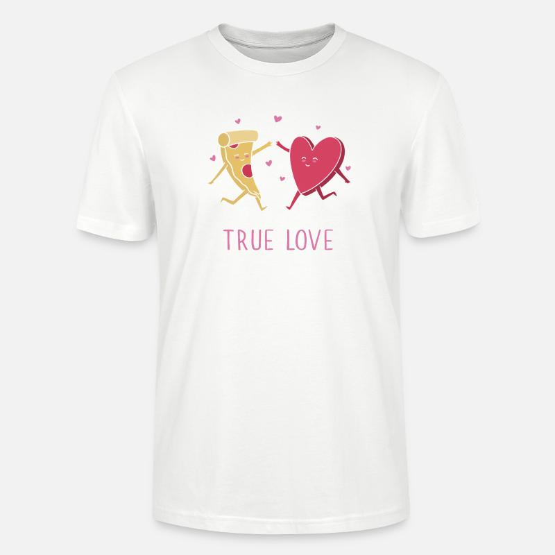 Le véritable amour de la pizza - T-shirt bio CRAFTER Stanley Stella Unisexe - blanc