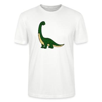  Dino - Stanley/Stella Unisex Bio-T-Shirt CRAFTER - Weiß - Vorne - Alina (178cm) & Michal (187cm)