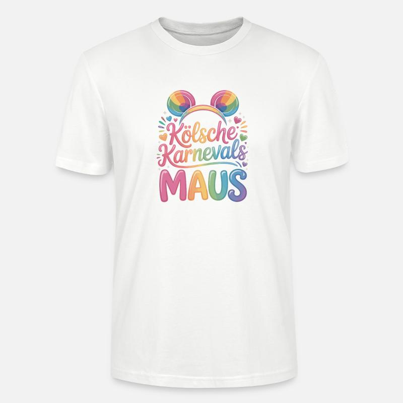 Kölsche Karnevalsmaus Karneval Köln Kölner Maus - Stanley/Stella Unisex Bio-T-Shirt CRAFTER - Weiß