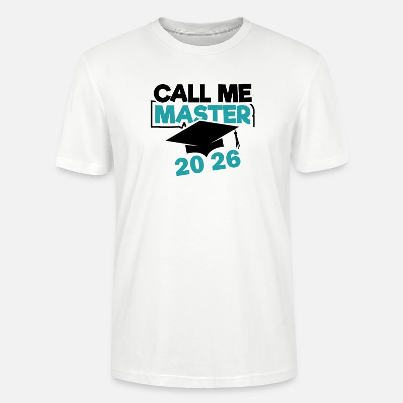 Master 2026 Abschluss Promotion Sponsion - Stanley/Stella Unisex Bio-T-Shirt CRAFTER - Weiß